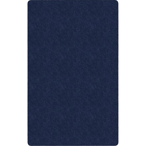 Rug, Rectangle, Solid Color, Stain Resistant, 6'x9', Navy