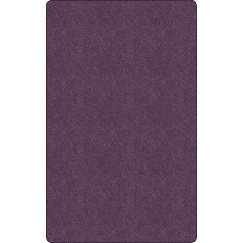 Rug, Rectangle, Solid Color, Stain Resistant, 6' x 9', Pretty Purple