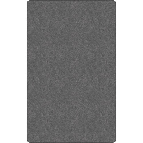 Rug, Rectangle, Solid Color, Stain Resistant, 7'6" x 12', Gray