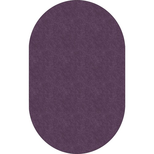 Rug, Oval, Solid Color, Stain Resistant, 7'6" x 12', Pretty Purple
