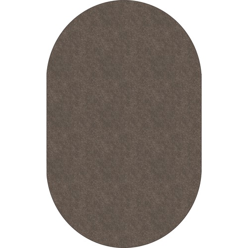 Rug, Oval, Solid Color, Stain Resistant, 7'6" x 12', Wheat