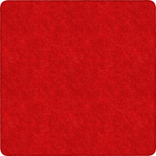 Rug, Square, Solid Color, Stain Resistant, 12'x12', Rowdy Red