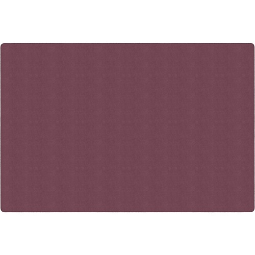 Rug, Rectangle, Solid Color, Stain Resistant, 12' x 18', Plum