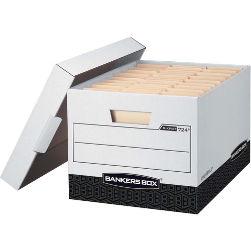 Box, Storage, R-Kive, White/Black 12/CT