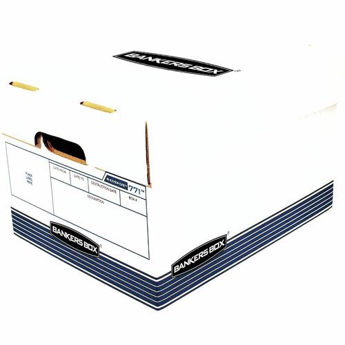 R-Kive Storage Box, Lift-Off Lid, 10" x 12" x 15", White/Beige 20/PK