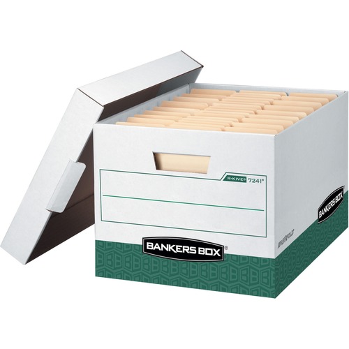 Box, Storage, R-Kive, White/Green 12/CT