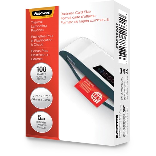 Pouch, Laminate, Business Card, 5 Mil 100/PK