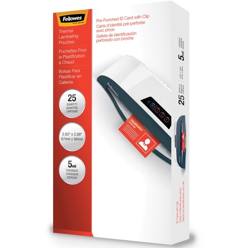Pouch, ID Card, Punched, 5 Mil 25/PK