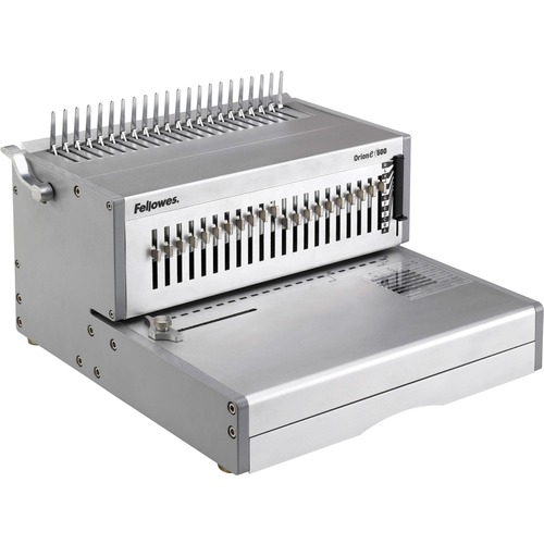 Electric Comb Binding Machine, 15-3/4"x19-3/4"x9-3/4", Light Gray