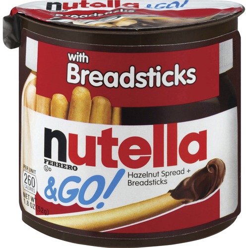Hazelnut Spread Snack, With Breadsticks, 1.8 oz, Multi 12/BX