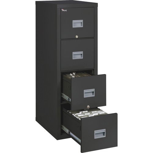 File, Fire, 4 Drawer, Black, 25", Light Light Green