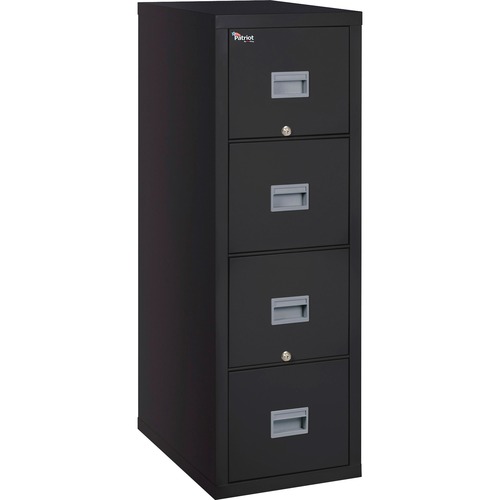 File, Fire, 4 Drawer, Black, 31", Legal