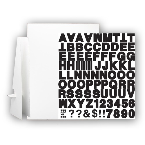 Sign Kit, With 18" Easel, 1 Sheet, Black Letters, 20" x 30", WE 5/PK
