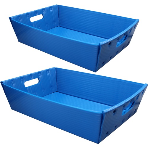 Letter Tray, Plastic, Handles, 12"x18"x4-1/2", Be 2/PK