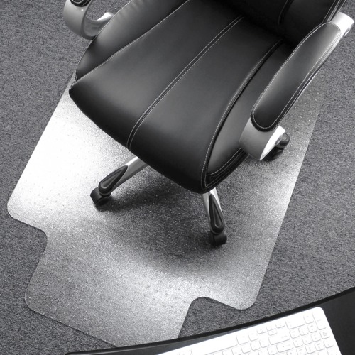 Chairmat, Low/Med Pile, Lip 12" x 25", 48" x 60", Clear