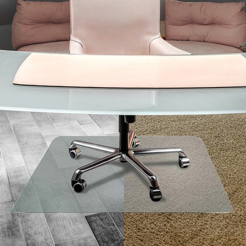 Hard Floor Chairmat, Rectangular, 48" x 60", Clear