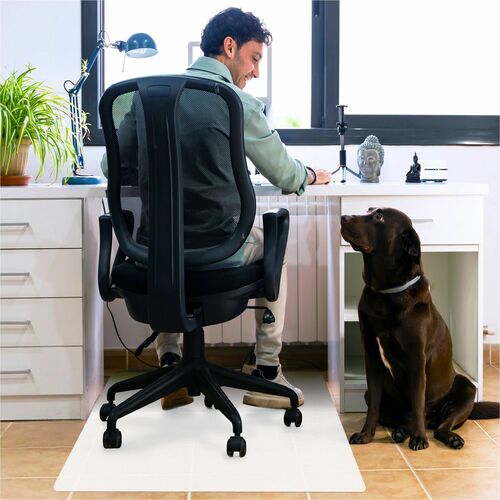 Chairmat, Anti-Slip, 35"Wx46"Lx3/5"H, White