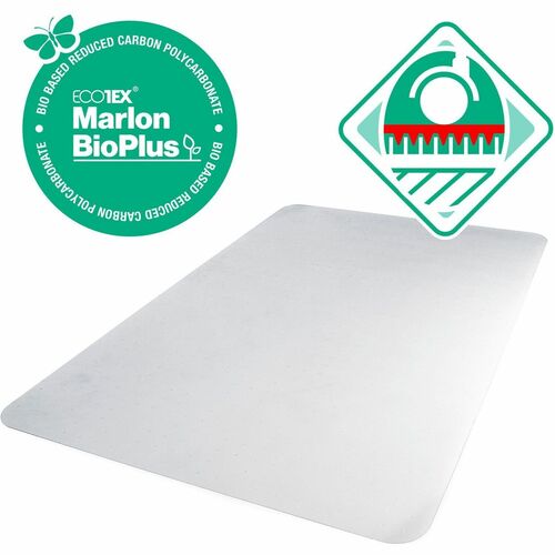 Chairmat, Bioplus, Carpet, Polycarbonate, 46" x 60", Clear