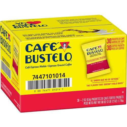 Espresso Blend Coffee, Cafe Buselo, Dark Brown 30/CT