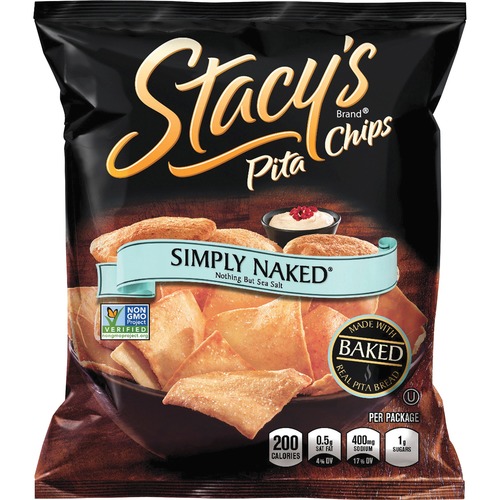 Pita Chips, Simply Naked, 5-1/4" W x 1-1/2" L x 6-3/4" H, TN 24/BX