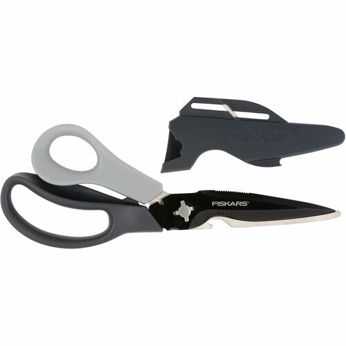 Multipurpose Scissors, Utility Cutter, 9" L, Black/Orange