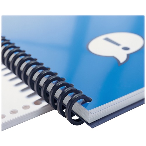 Proclick Spines, 5/8" Diameter, 110 Sheet Capacity, Black 100/BX