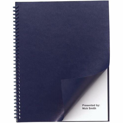 Binding Covers, Plain, Square Corners, 8-1/2" x 11", Navy 200/BX