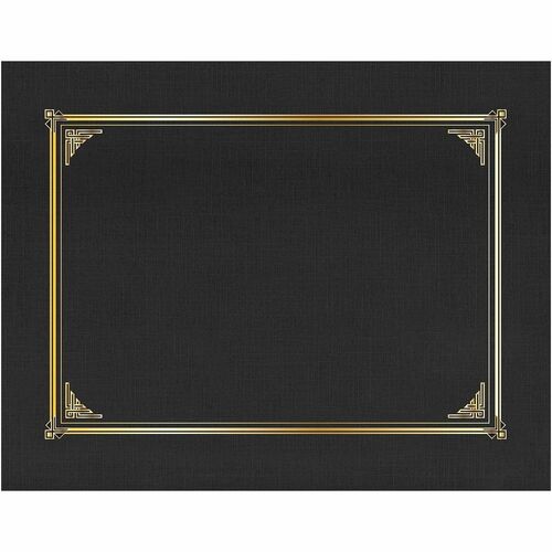 Document/Certificate Cover, 12-1/2"x9-3/4", Black 6/PK
