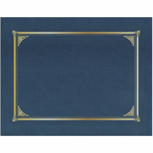 Document/Certificate Cover, 12-1/2"x9-3/4", Navy 6/PK