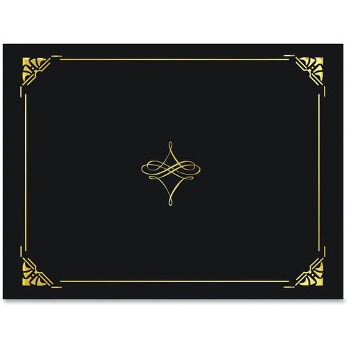 Certificate Cover, 8-1/2"x11", 5 Sheet, Black 5/PK