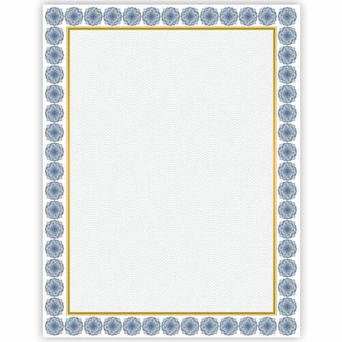 Certificates, Foil, Blue/Gold 15/PK