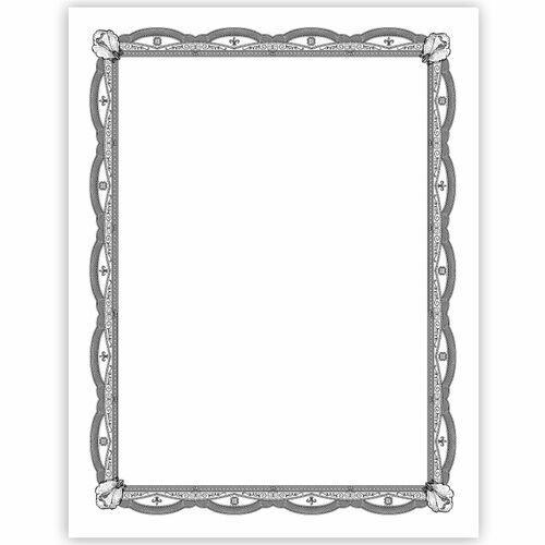 Certificate, Filigree, Silver 15/PK