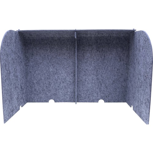 Privacy Screen, Acoustic, PET Felt, 36" x 18" x 24", Silver