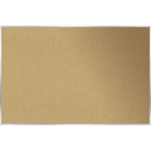 Corkboard, Aluminum Frame, 120-19/32" x 48-15/32", Natural