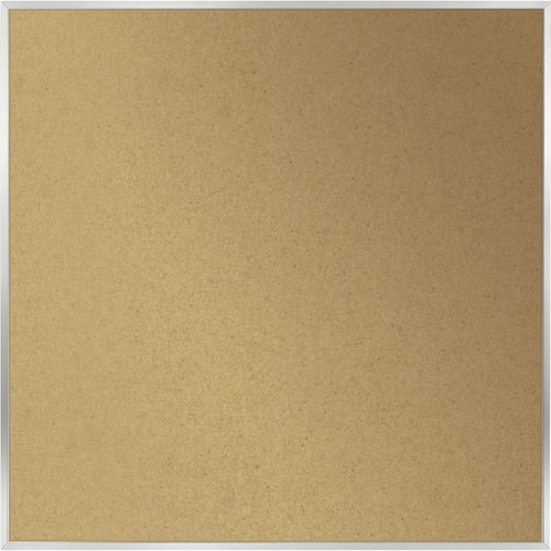 Corkboard, Aluminum Frame, 48-15/32" x 48-15/32", Natural