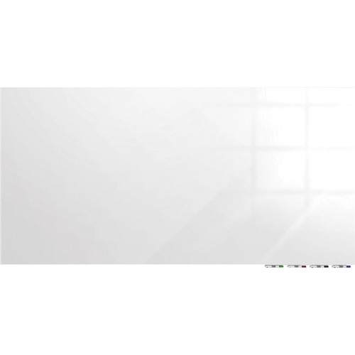 Whiteboard, Glass, Magnetic, Horizontal, 36" x 24", WE
