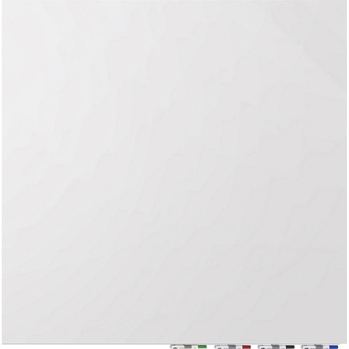 Whiteboard, Glass, Magnetic, Horizontal, 48" x 48", WE