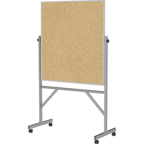 Bulletin Board, Reversible, Aluminum Frame, 36" x 48", Natural