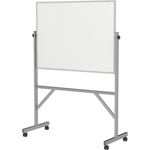 Dry Erase Board, Reversible, Vertical, Aluminum, 48" x 36", White