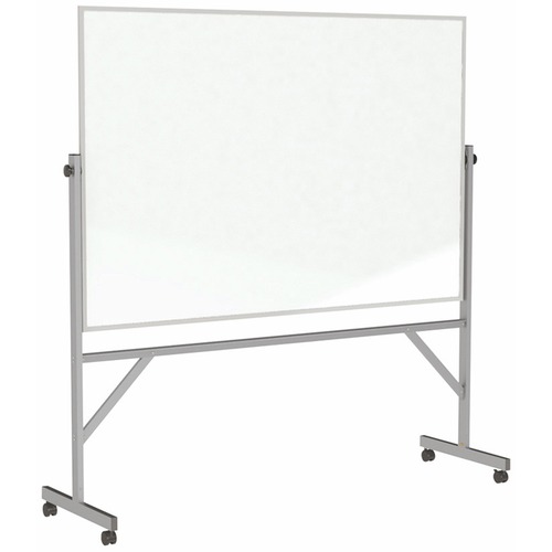 Dry Erase Board, Reversible, Vertical, Aluminum, 72" x 48", White