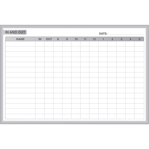 Dry Erase Board, For Time, Magnetic, 72" x 48", White
