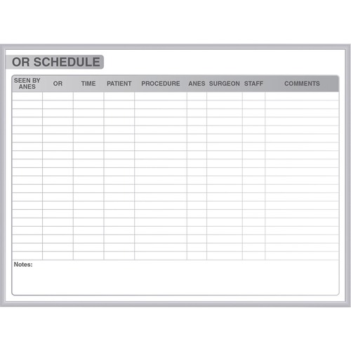 Dry Erase Board, For Scheduling, Marker/Eraser, Magnetic, 96" x 48", White