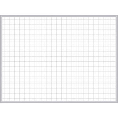 Dry Erase Board, 1" x 1" Grid, Magnetic, 72" x 48", Whiteboard Eraser