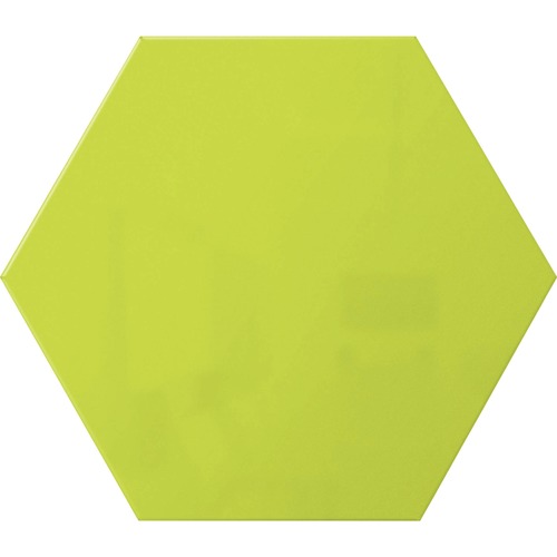 Whiteboard, Hexagon, Steel, 21" x 18", Green
