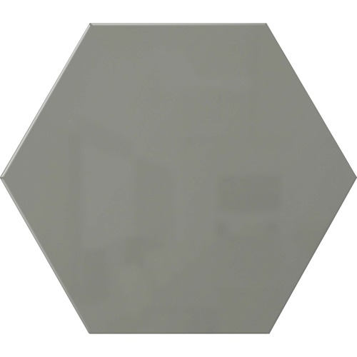 Whiteboard, Hexagon, Steel, 21" x 18", Gray