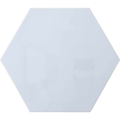 Whiteboard, Hexagon, Steel, 21" x 18", Soft Blue