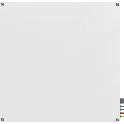 Dry Erase Board, Glass, Magnetic, Horizontal/Vertical, 48" x 48", White