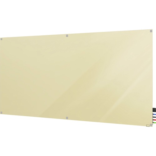 Dry Erase Board, Glass, Magnetic, 72" x 48", Beige Back