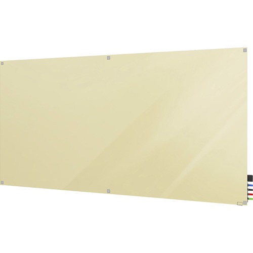 Dry Erase Board, Glass, Magnetic, 96" x 48", Beige Back