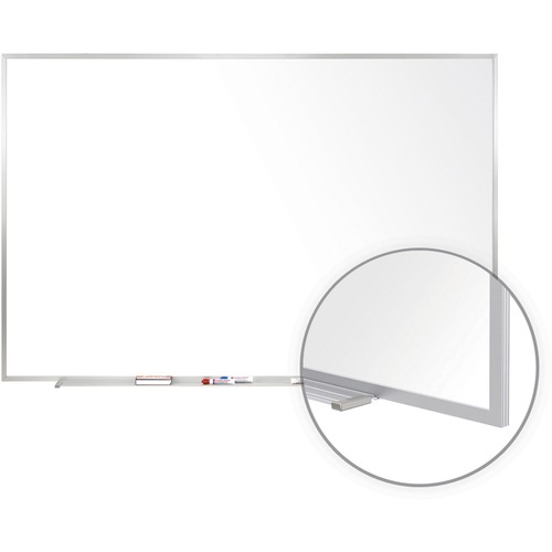 Dry Erase Board, Porcelain, Magnetic, 120" x 48", White